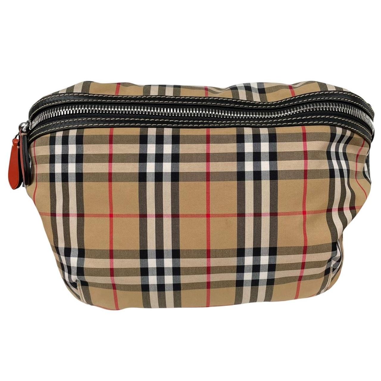 Burberry Beige and Black Nylon Nova Check Bum Bag