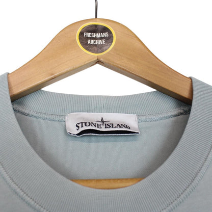 Stone Island Blue Cotton Sweatshirt Jumper
