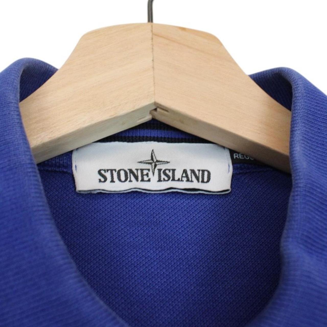 Stone Island SS 2015 Blue Short Sleeve Compass Cotton Polo Shirt