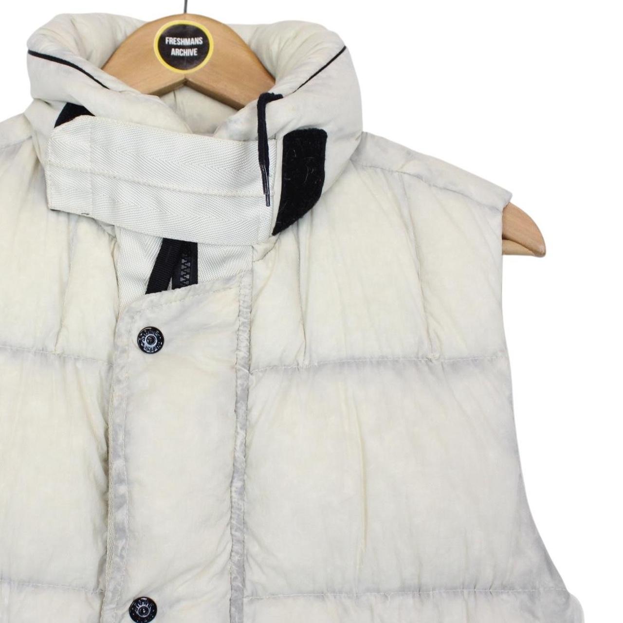 Vintage Stone Island Beige Opaque Nylon Tela Down Gilet / Bodywarmer