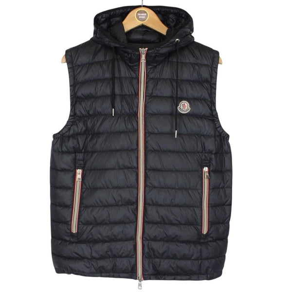 Moncler Black Naples Down Hooded Gilet / Bodywarmer Jacket