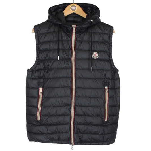 Moncler Black Naples Down Hooded Gilet / Bodywarmer Jacket