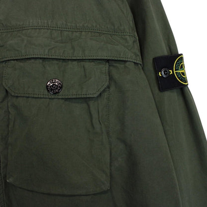 Stone Island AW 2020 Green Full Zip Cotton Overshirt Jacket