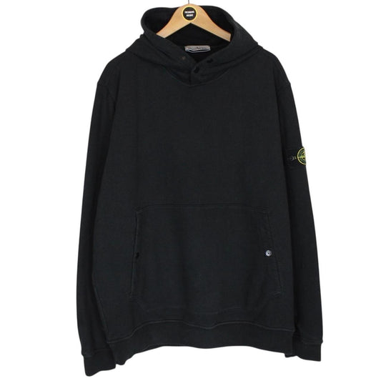 Stone Island AW 2023 Black Cotton Hoodie Jumper