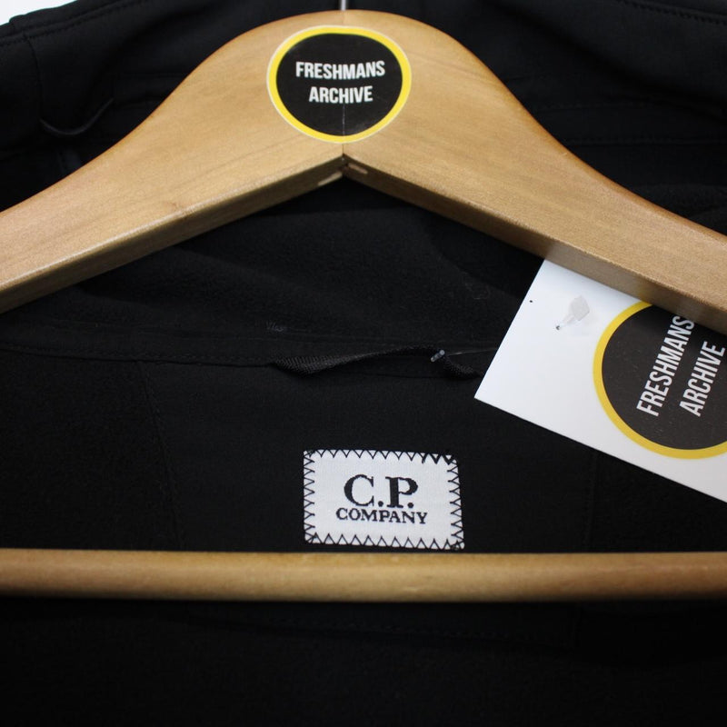 CP Company Black Full Zip Goggle Soft Shell Jacket