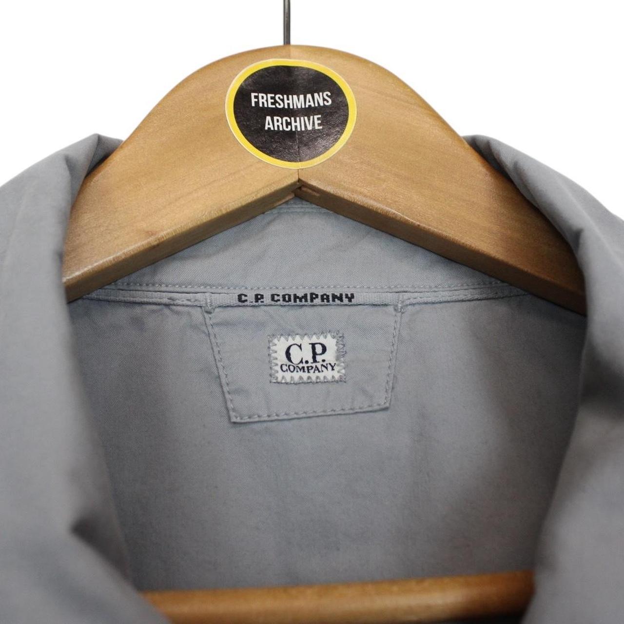 CP Company Grey Full Zip Cotton Lens Overshirt Jacket