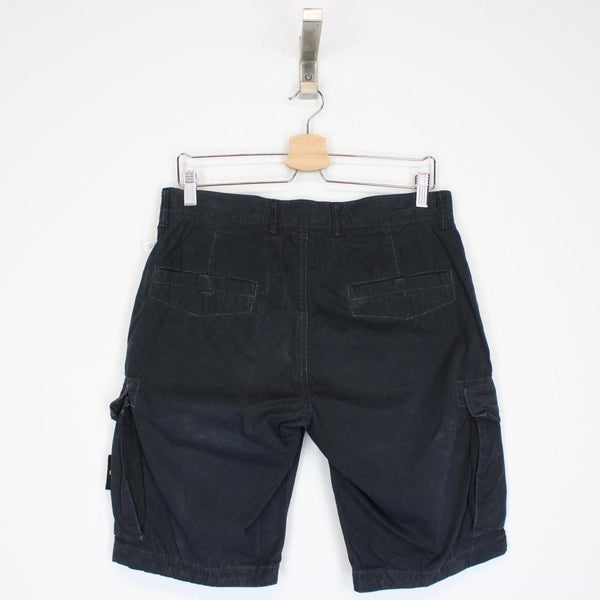 Stone Island SS 2015 Black Bermuda Cotton Cargo Shorts