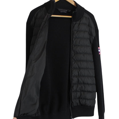 Canada Goose Black HyBridge Wool Knit Down Jacket