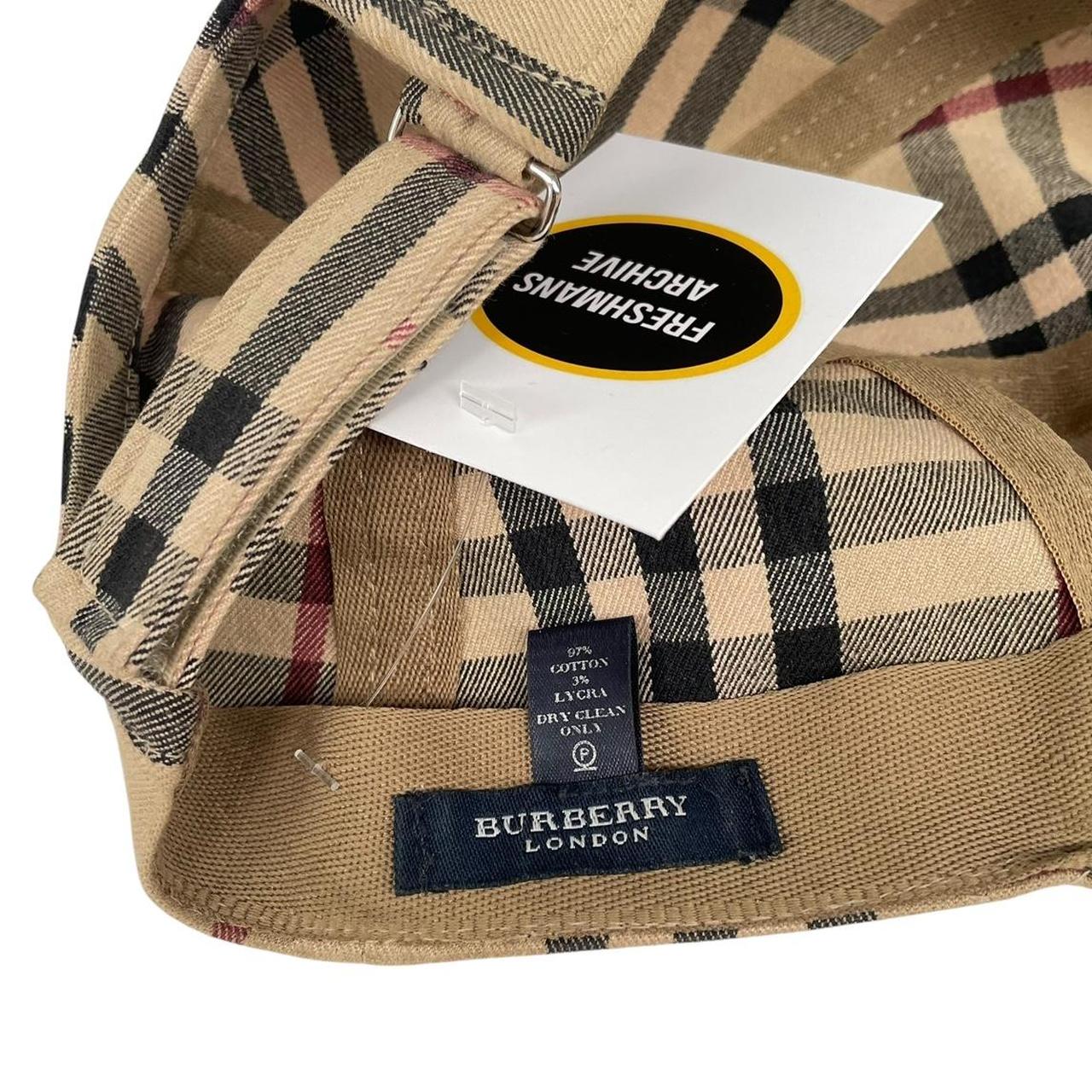 Vintage Burberry London Beige Nova Check Baseball Cap
