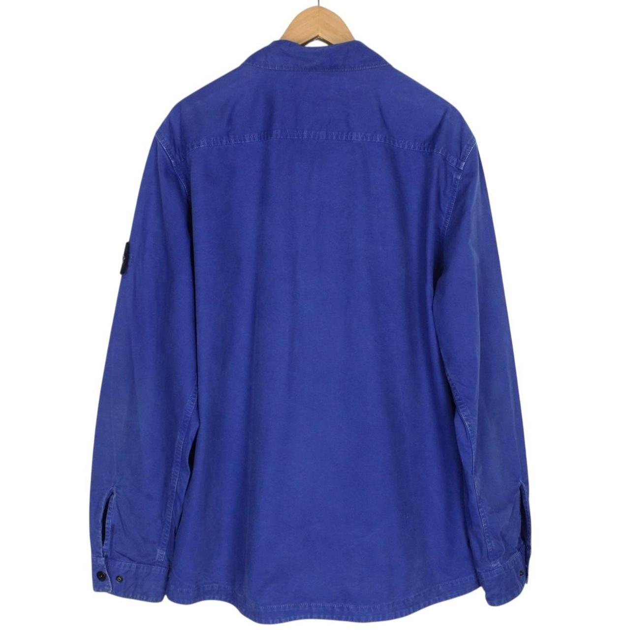 Stone Island AW 2015 Blue Full Zip Cotton Overshirt Jacket