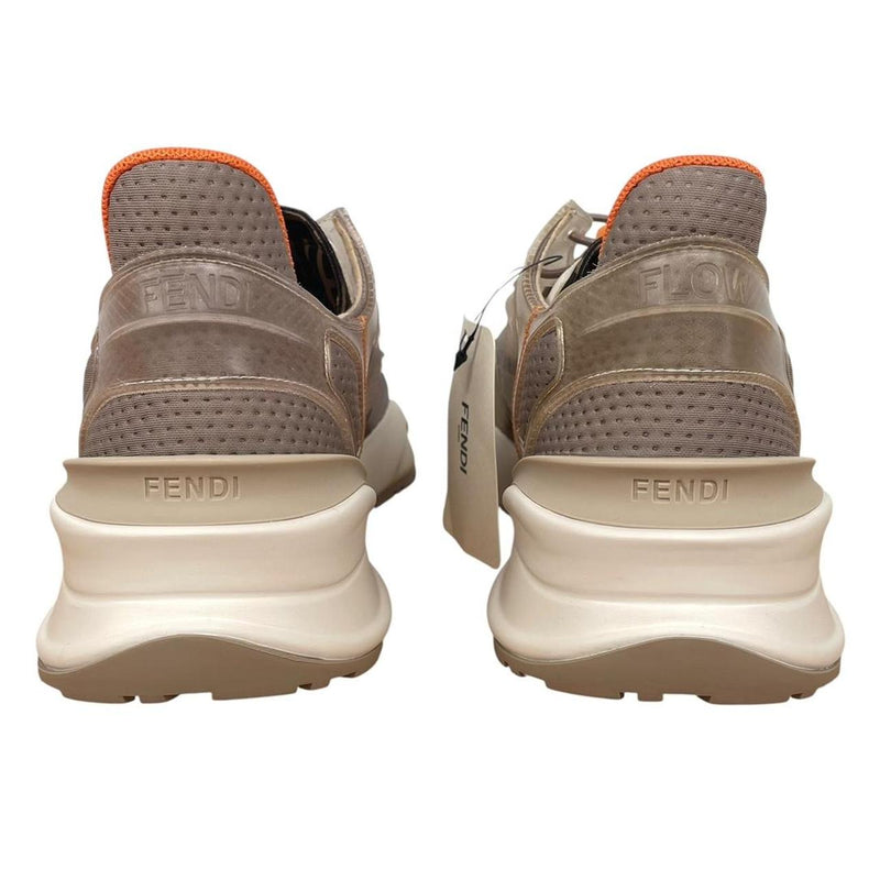 Fendi Flow Beige and Cream Rubber and Leather Trainers