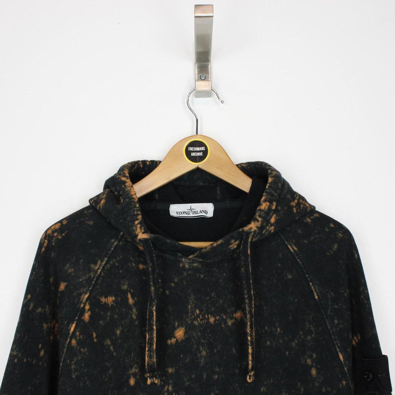 Stone Island AW 2021 Black and Brown OVD Cotton Hoodie Jumper