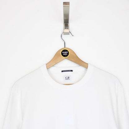 CP Company White Metropolis Logo Sweatshirt Jumper