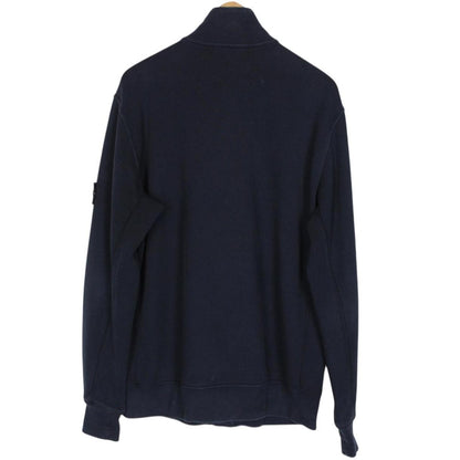 Stone Island Navy Blue Button Up Cotton Cardigan Jumper