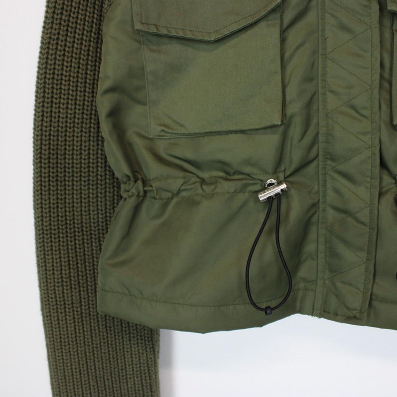 Diesel Green Wool Knit Full Zip Utlility Cardigan Jumper