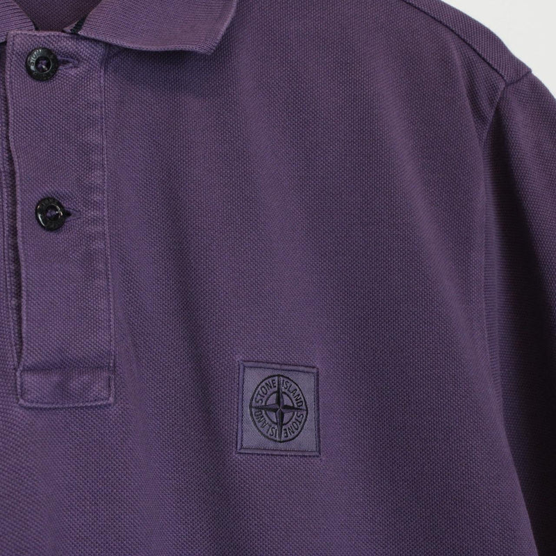 Stone Island Purple Short Sleeve Compass Polo Shirt
