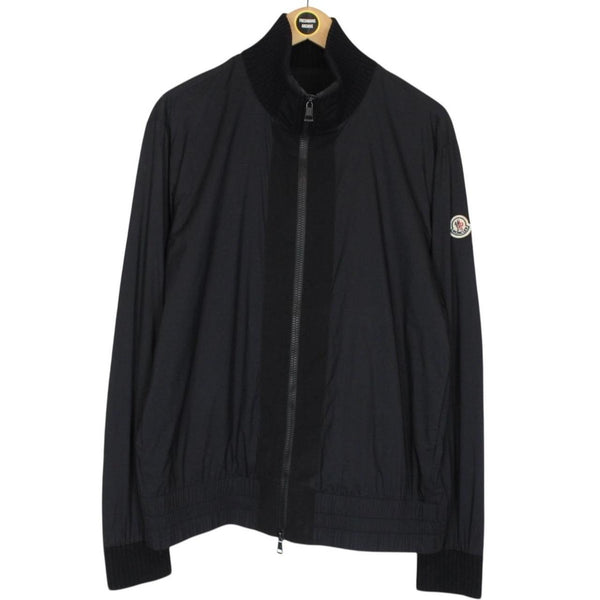 Moncler Black Full Zip Nylon Lightweight Jacket