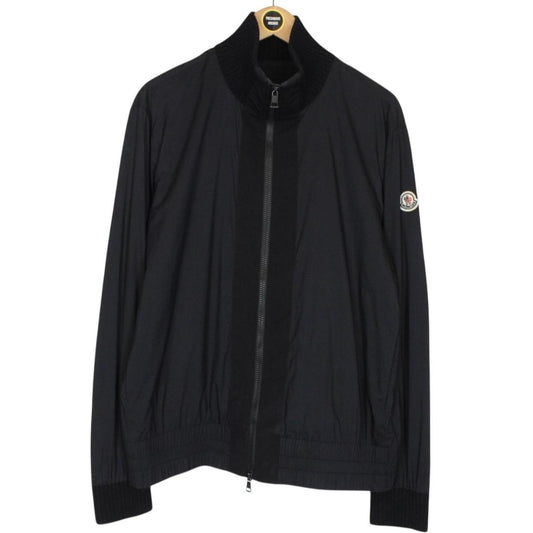 Moncler Black Full Zip Nylon Lightweight Jacket