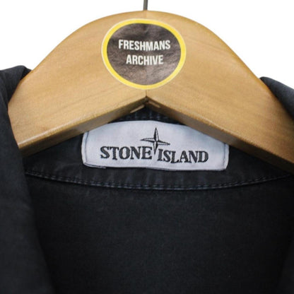 Stone Island AW 2020 Navy Blue Full Zip Cotton Overshirt Jacket