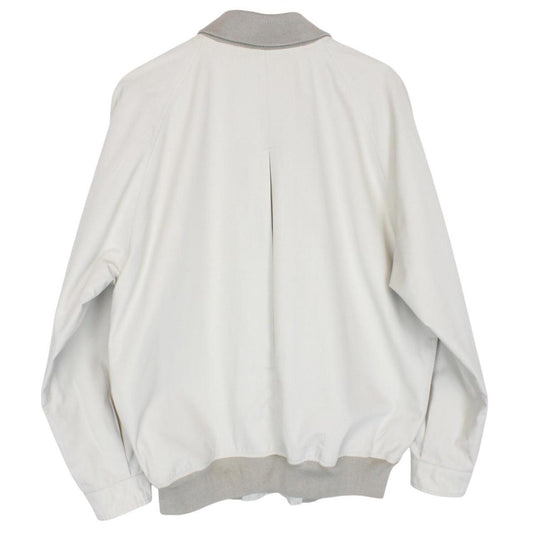 Vintage 90s Burberry Beige Cotton Blend Bomber Jacket