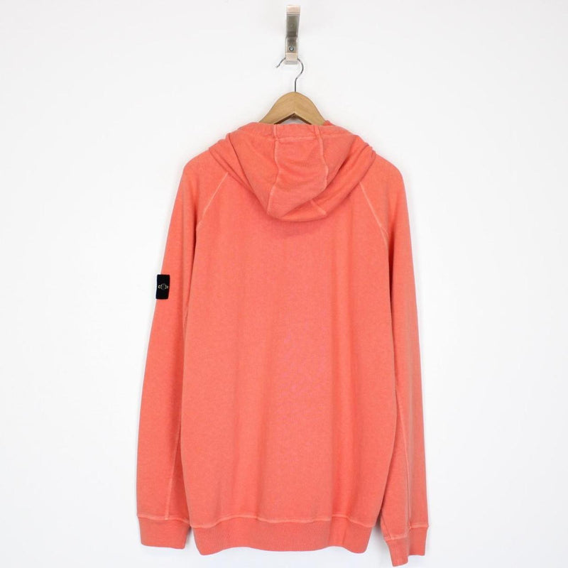 Stone Island SS 2022 Orange Full Zip Cotton Hoodie Jumper