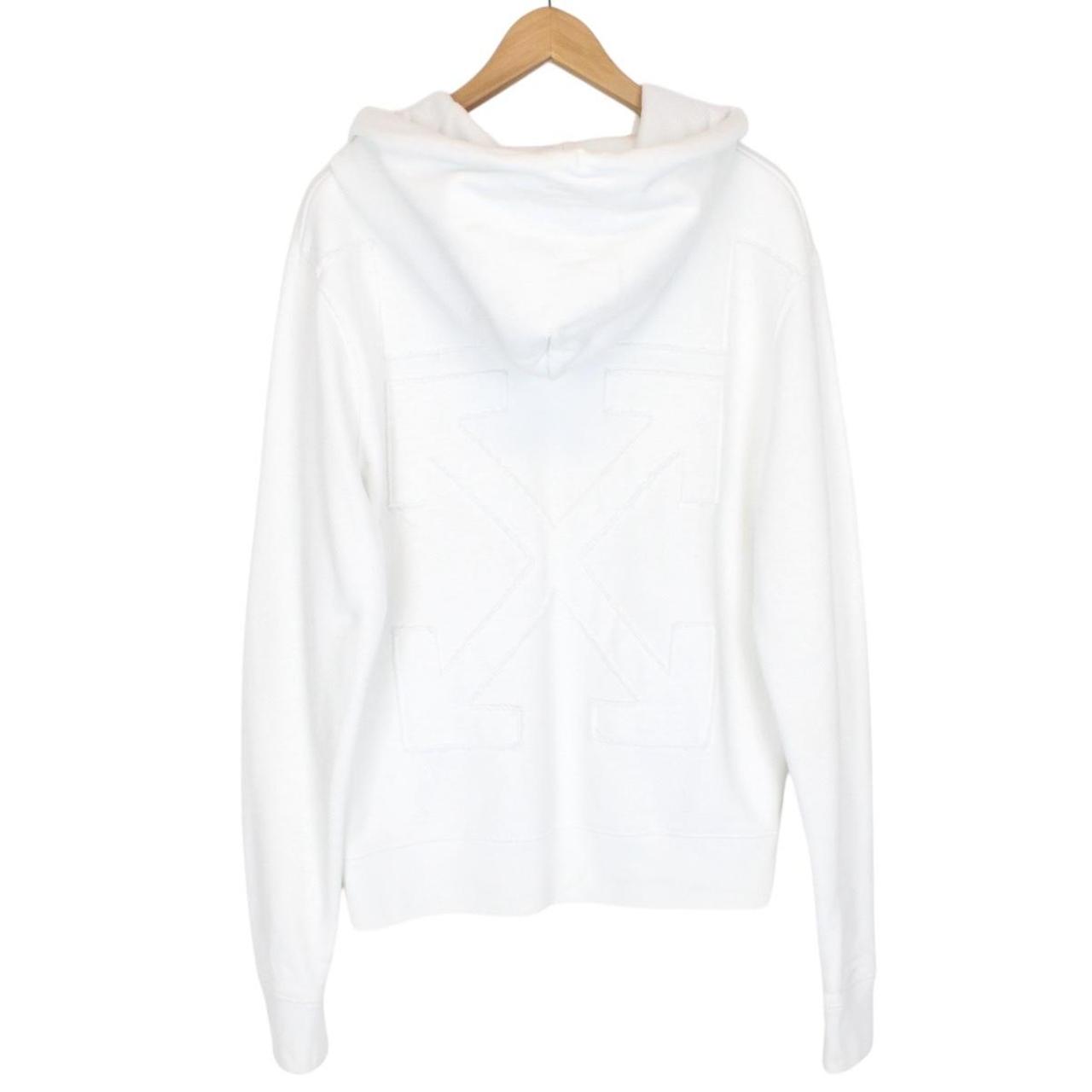 Off White White Arrows Cotton Hoodie Jumper