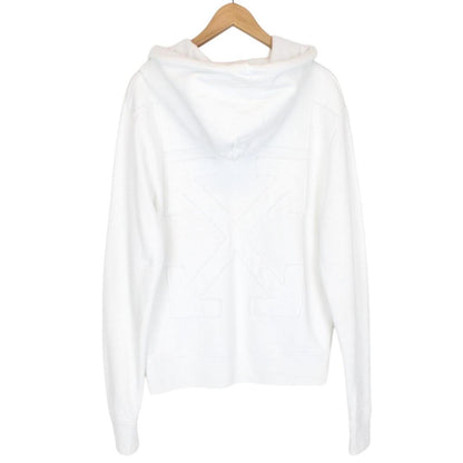 Off White White Arrows Cotton Hoodie Jumper