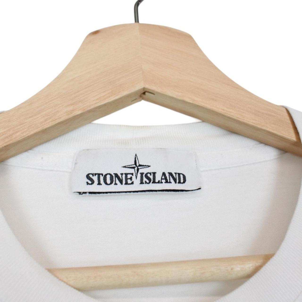Stone Island AW 2019 White Long Sleeve Compass T-Shirt