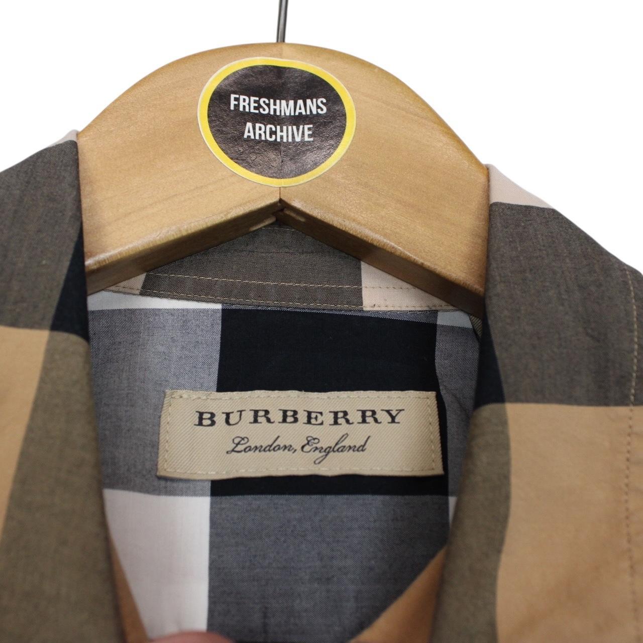 Burberry Tan Brown Nova Check Long Sleeve Cotton Shirt