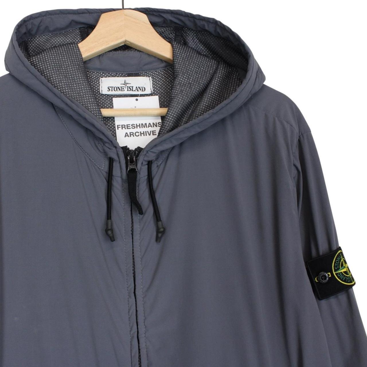 Stone Island SS 2021 Blue Skin Touch Nylon-TC Polartec Full Zip Jacket