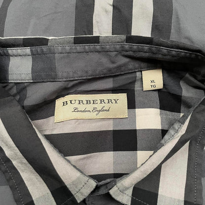 Burberry London Grey Nova Check Long Sleeve Cotton Shirt
