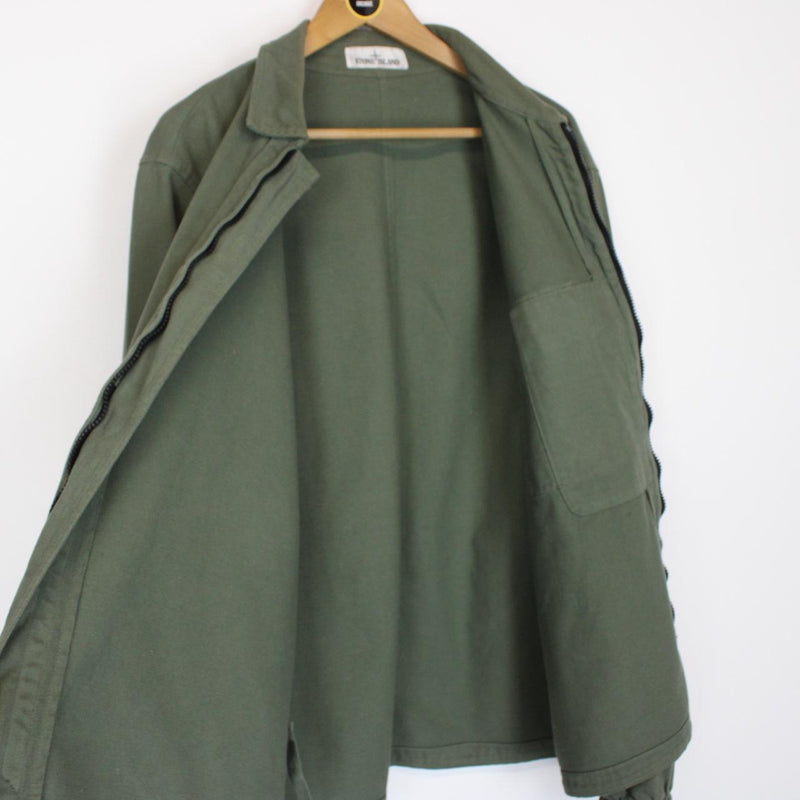 Stone Island AW 2021 Green Full Zip Overshirt Jacket
