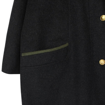 Vintage 90s Yves Saint Laurent Grey Virgin Wool Blend Coat