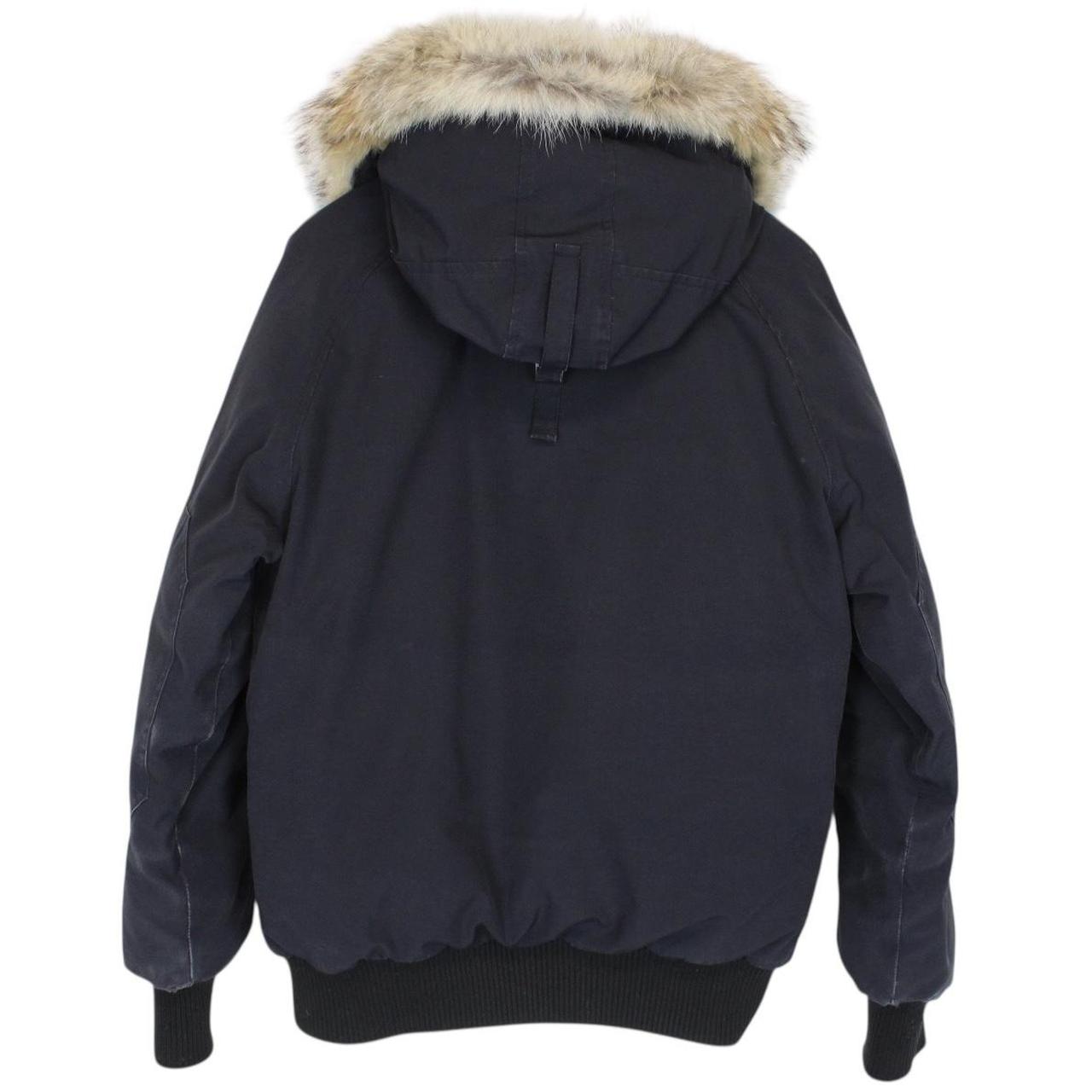 Canada Goose Navy Blue Chilliwack Bomber Down Jacket with Fur Trim