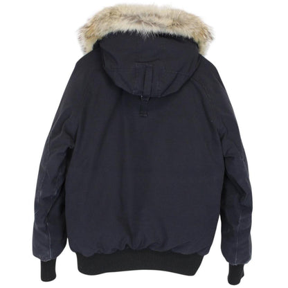 Canada Goose Navy Blue Chilliwack Bomber Down Jacket with Fur Trim