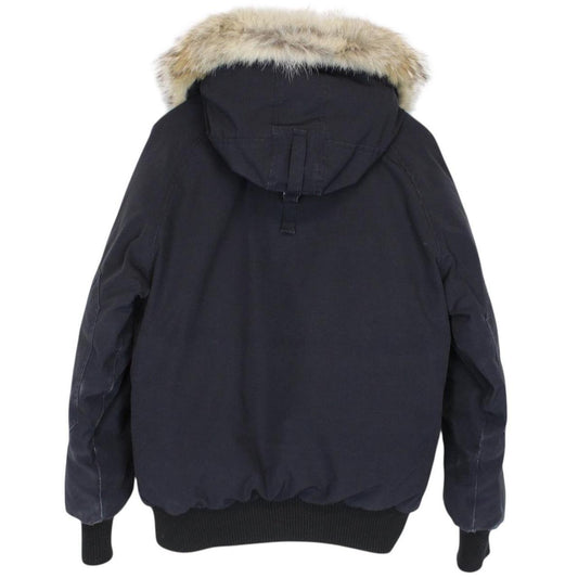 Canada Goose Navy Blue Chilliwack Bomber Down Jacket with Fur Trim