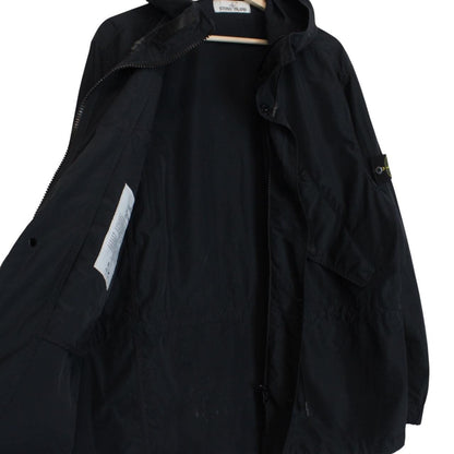 Stone Island SS 2018 Navy Blue Micro Reps Full Zip Parka Jacket