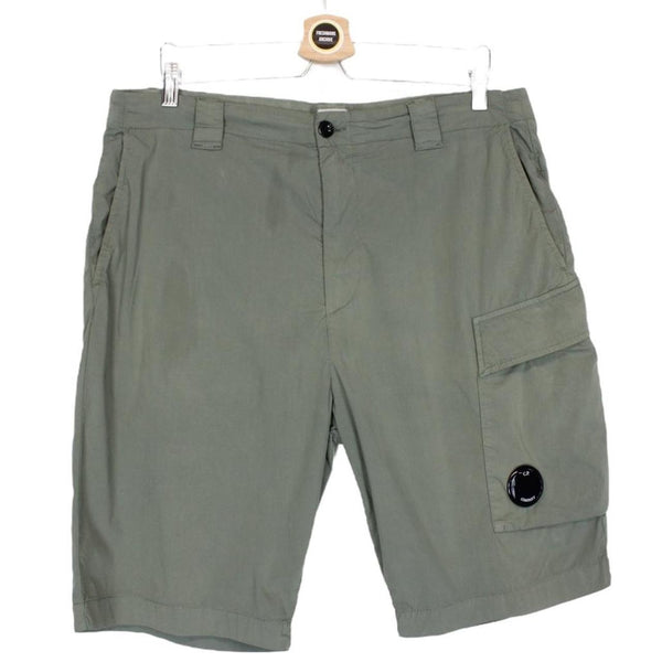 CP Company Green 50 Fili Bermuda Stretch Lens Cargo Shorts