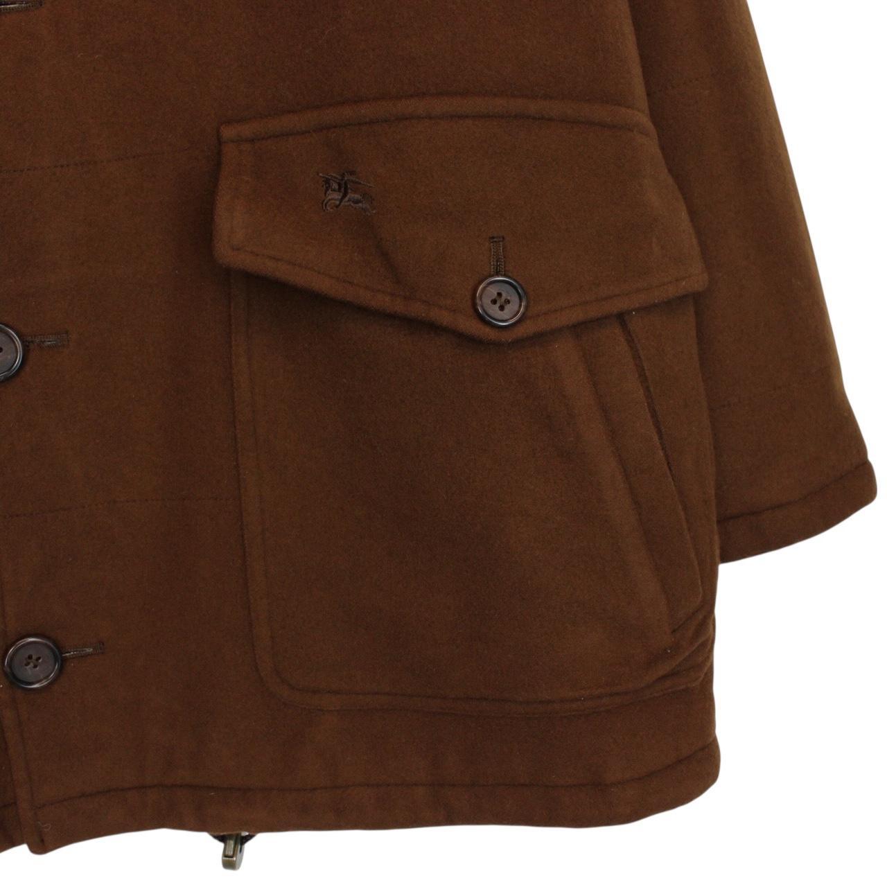 Vintage 90s Burberry Brown Cashmere Wool Blend Coat