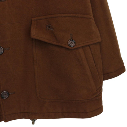 Vintage 90s Burberry Brown Cashmere Wool Blend Coat
