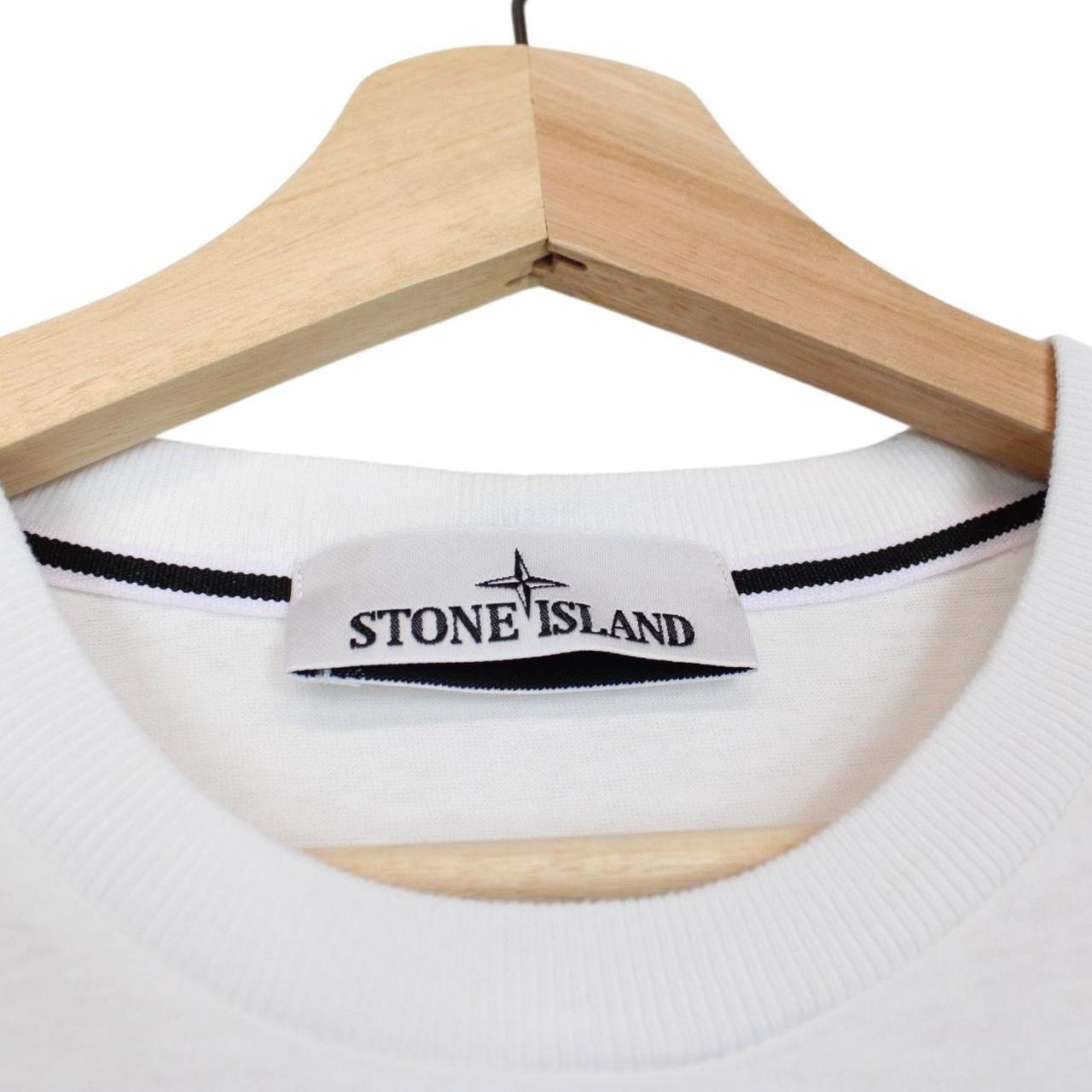 Stone Island AW 2022 White Short Sleeve Cotton Logo Print T-Shirt