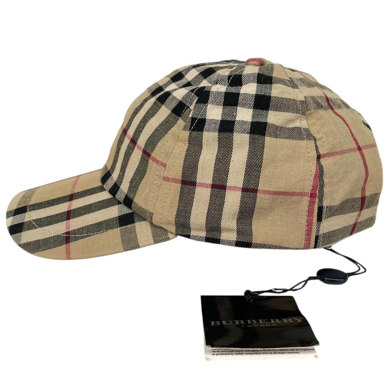 Vintage Burberry London Beige Nova Check Baseball Cap