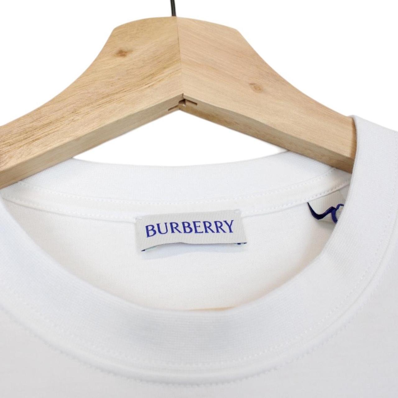 Burberry White Ellison Logo Print Short Sleeve Cotton T-Shirt