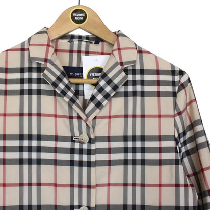 Burberry London Beige Nova Check Quilted Trench Coat