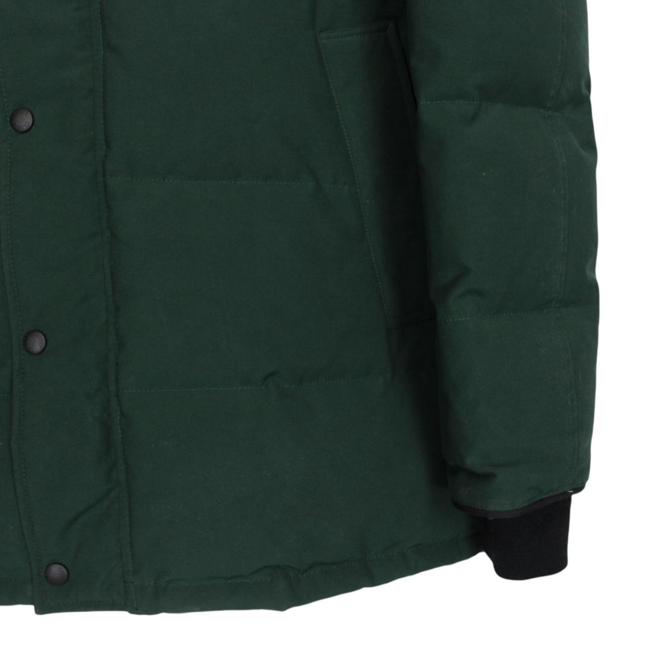 Canada Goose Spruce Green Carson Parka Down Coat with Fur Trim