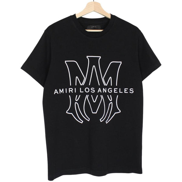 Amiri x Browns Black and White Short Sleeve Los Angeles Logo Print T-Shirt