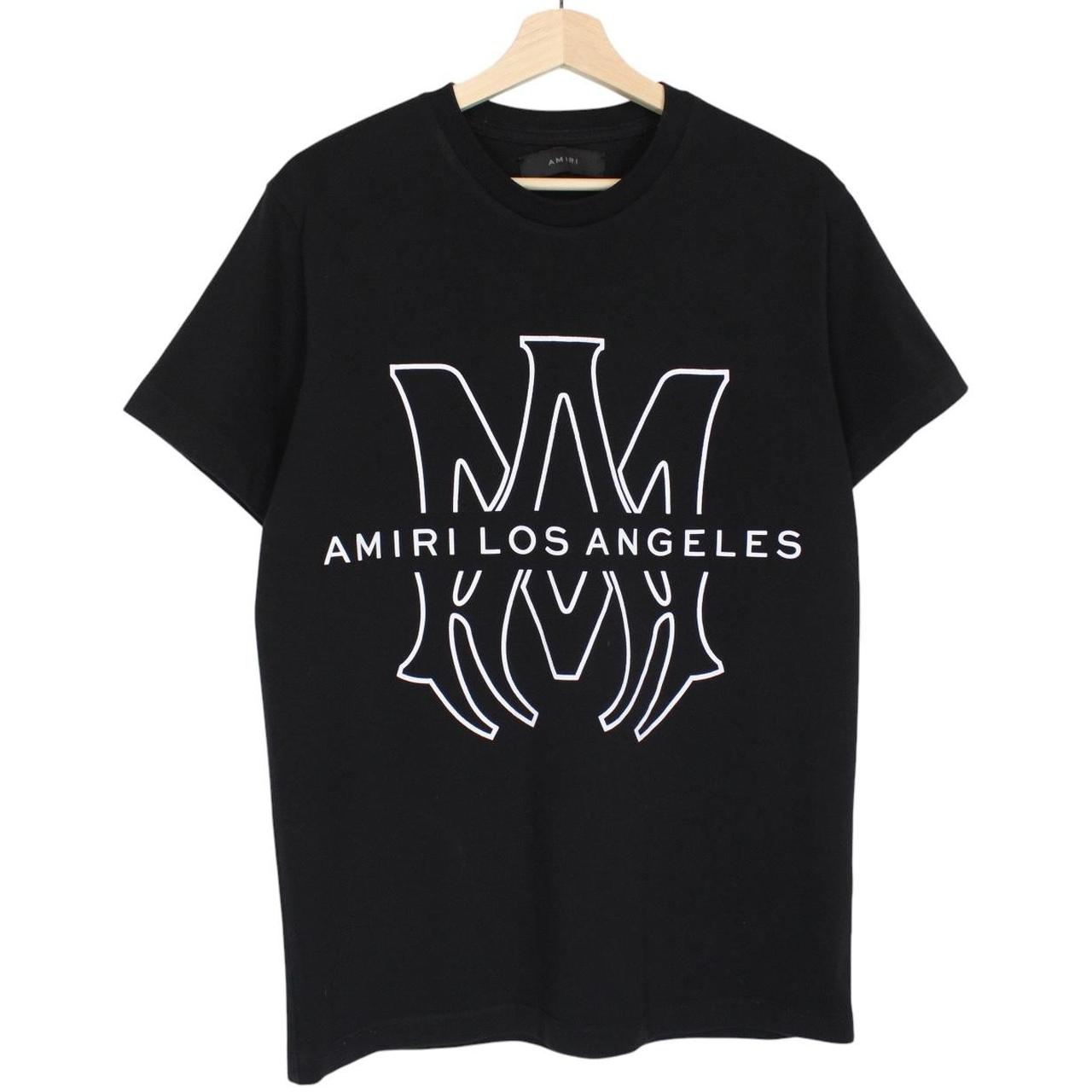 Amiri x Browns Black and White Short Sleeve Los Angeles Logo Print T-Shirt