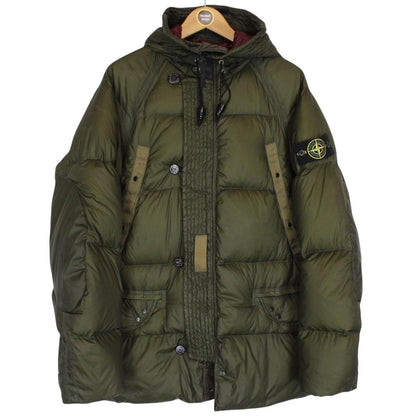 Vintage Stone Island Military Green Opaque Nylon Tela Goose Down Jacket