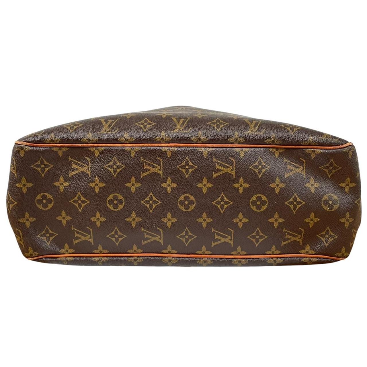 Louis Vuitton Brown Coated Canvas/Leather Vertical Monogram Tote Batignolles Bag