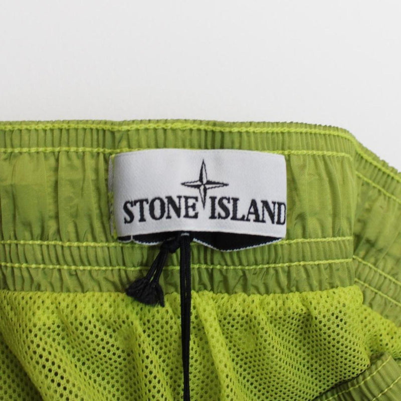Stone Island SS 2022 Green Econyl Nylon Metal Swim Shorts